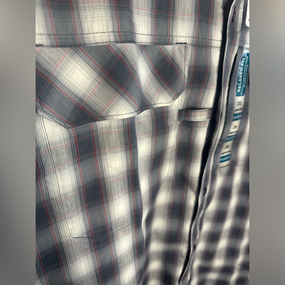 Carhartt NWT Men’s Force Relaxed Fit Short Sleeve Button Front Plaid Shirt - Picture 9 of 14